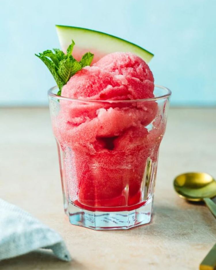 Easy Watermelon Sorbet - perfect summer dessert - Biblically clean recipes | Land of Honey