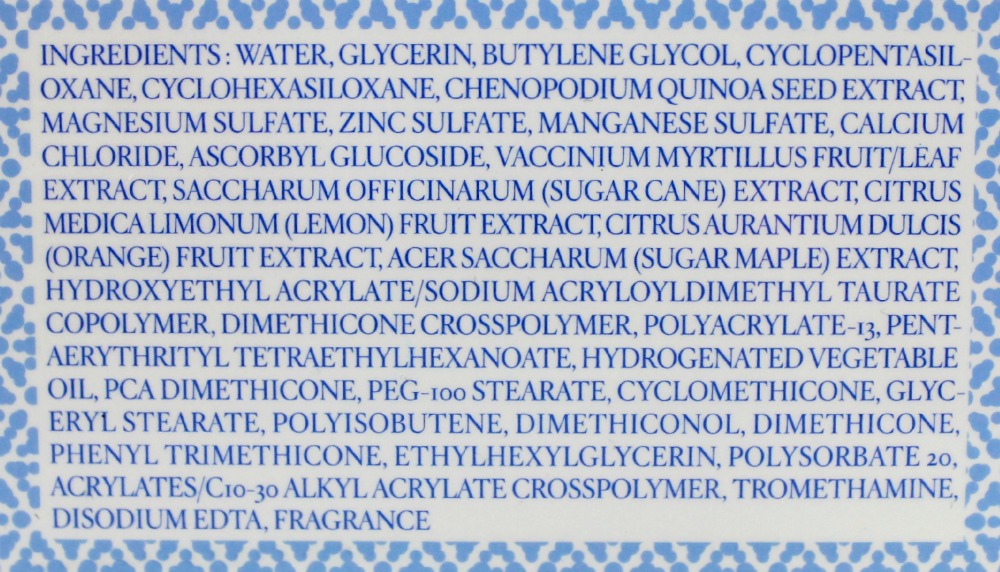 Laneige Water Bank Eye Gel ingredients box english