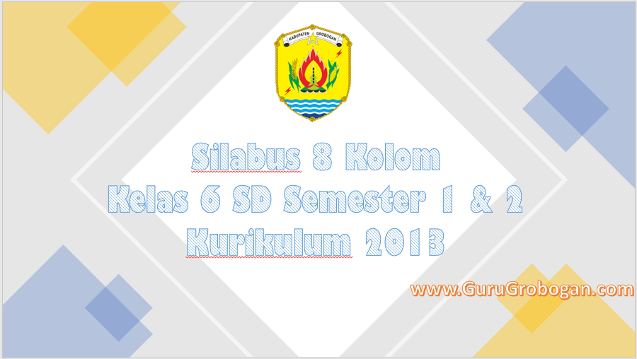 silabus kk 2013 kelas 6 semester 1 dan 2