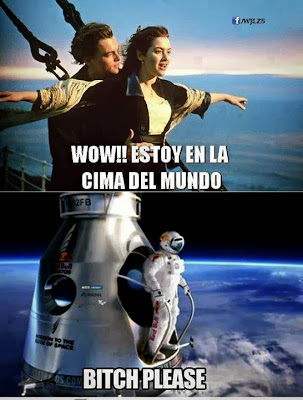 Divertido meme del astronauta que hizo ese gran salto satirizando la escena de Titanic