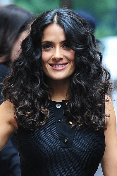 Curly Long Hairstyles 2015 Salma Hayek