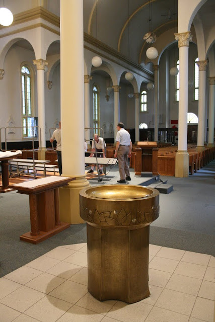 Architectural details at at St. Charles Church in Vanier