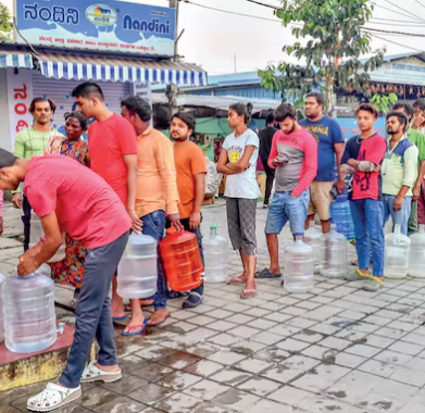  Bengaluru: Amid a crisis, 22 people were fined Rs 1.10 lakh for'misusing' water
