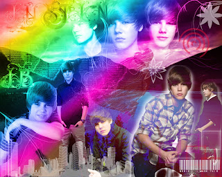 Sexy wallpapers of Justin Bieber (colours)