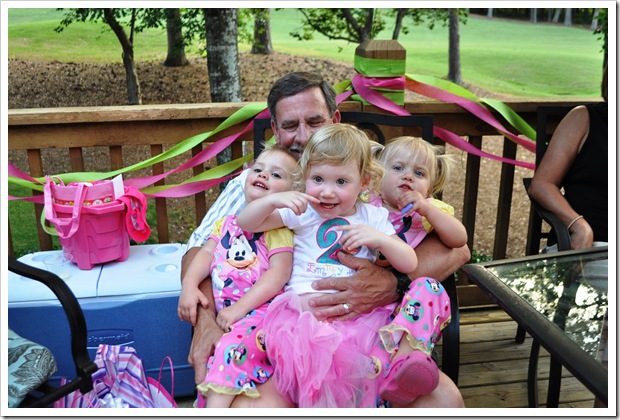 papaw and 3 girls