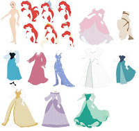 Personajes de Disney recortables para vestir