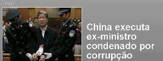 china corrupção executa ministro