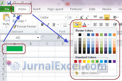 Cara memberi warna pada Cell Excel - JurnalExcel.com