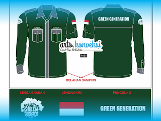 Desain Kemeja PDL Lengan Panjang