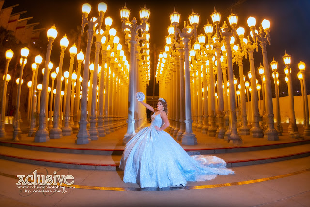 Quinceanera pre shoot at the Urban Lights in Los Angeles California