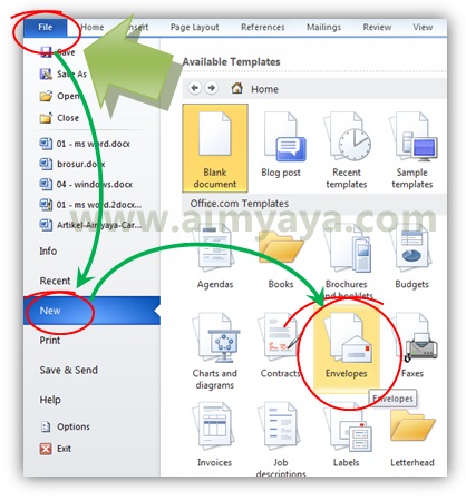 Amplop sering dipakai untuk surat menyurat Cara Membuat Amplop di Ms Word 2010