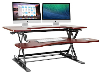 Preassembled Height Adjustable Desk, Sitting or Standing Desk Elevating Desktop