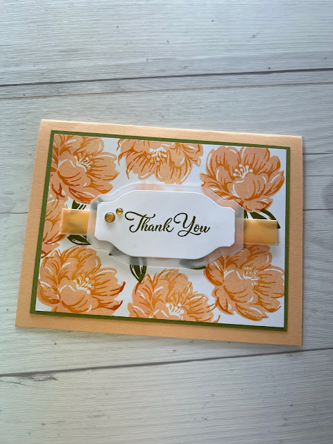 Handmade floral greeting card using Stampin' Up1 Two-Tone Flora Stamp Set