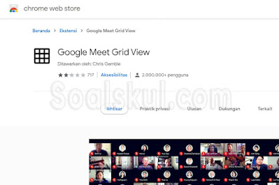 Ekstensi Chrome Google Meet Grid View