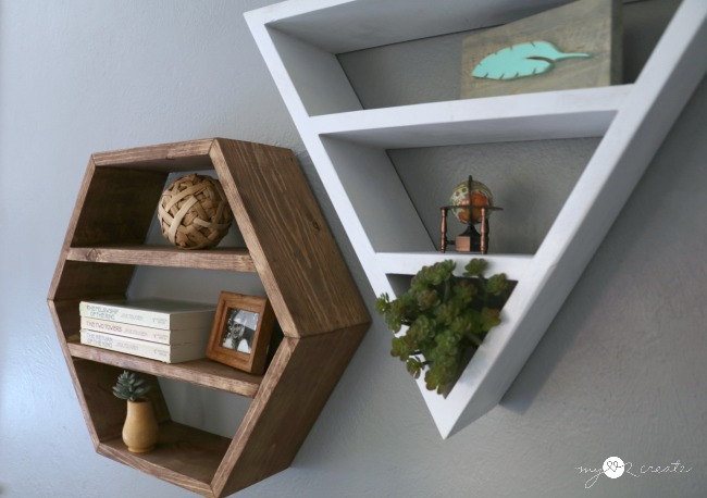 Hexagon and Triangle Shelves, MyLove2Create