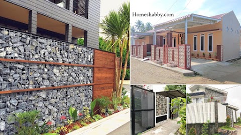 pagar rumah minimalis batu alam sederhana