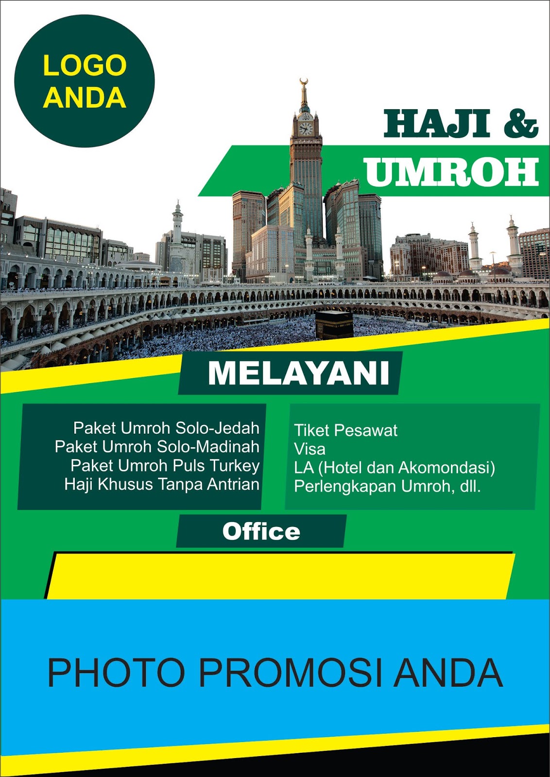 Cara download template brosur Umroh  dan Haji CorelDraw CDR Gratis PromosiJoss