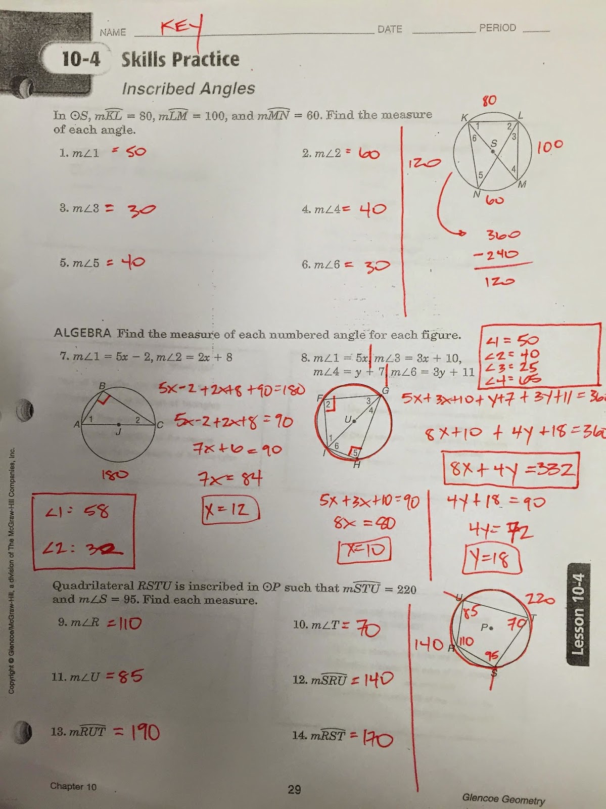 Unit 10 Circles Homework 2 Answer Key ≥ COMAGS Answer Key ...