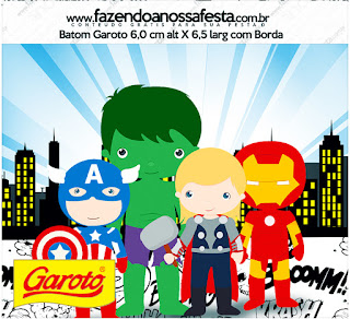 Avengers Chibi Style, Free Printable  Labels.