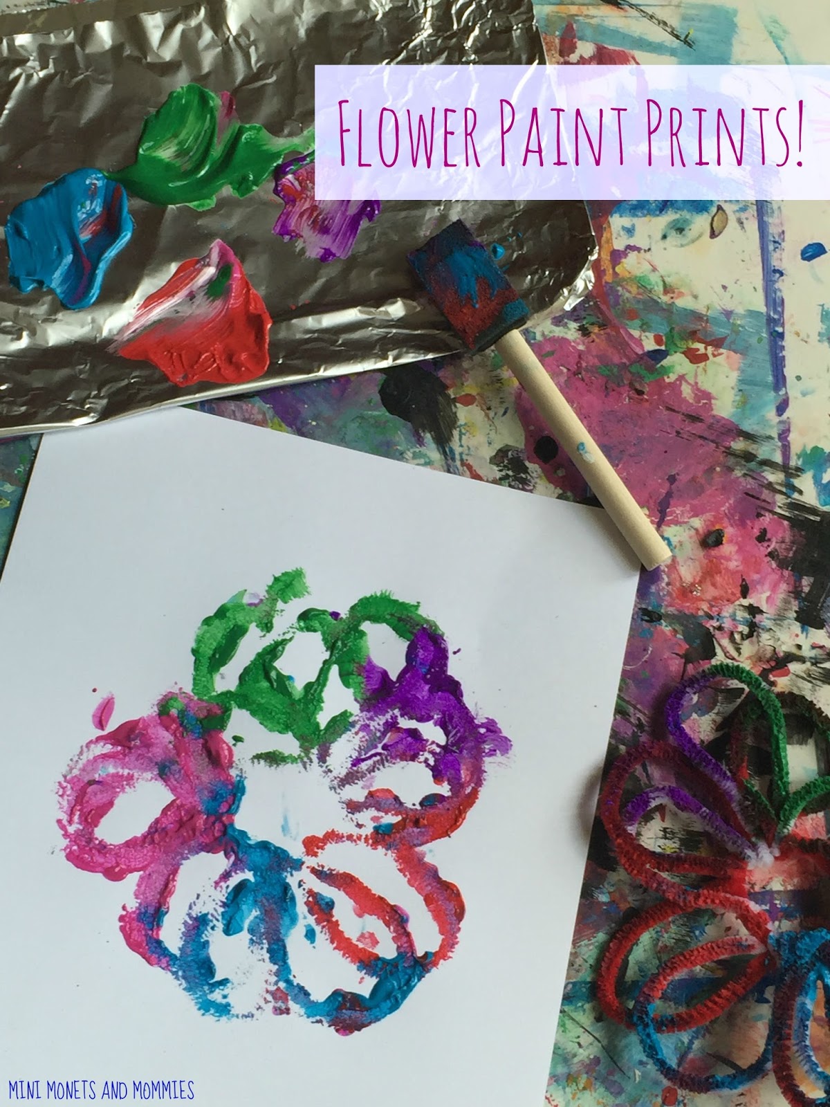 Download Mini Monets and Mommies: Pipe Cleaner Paint Prints: Kids' Flower Art