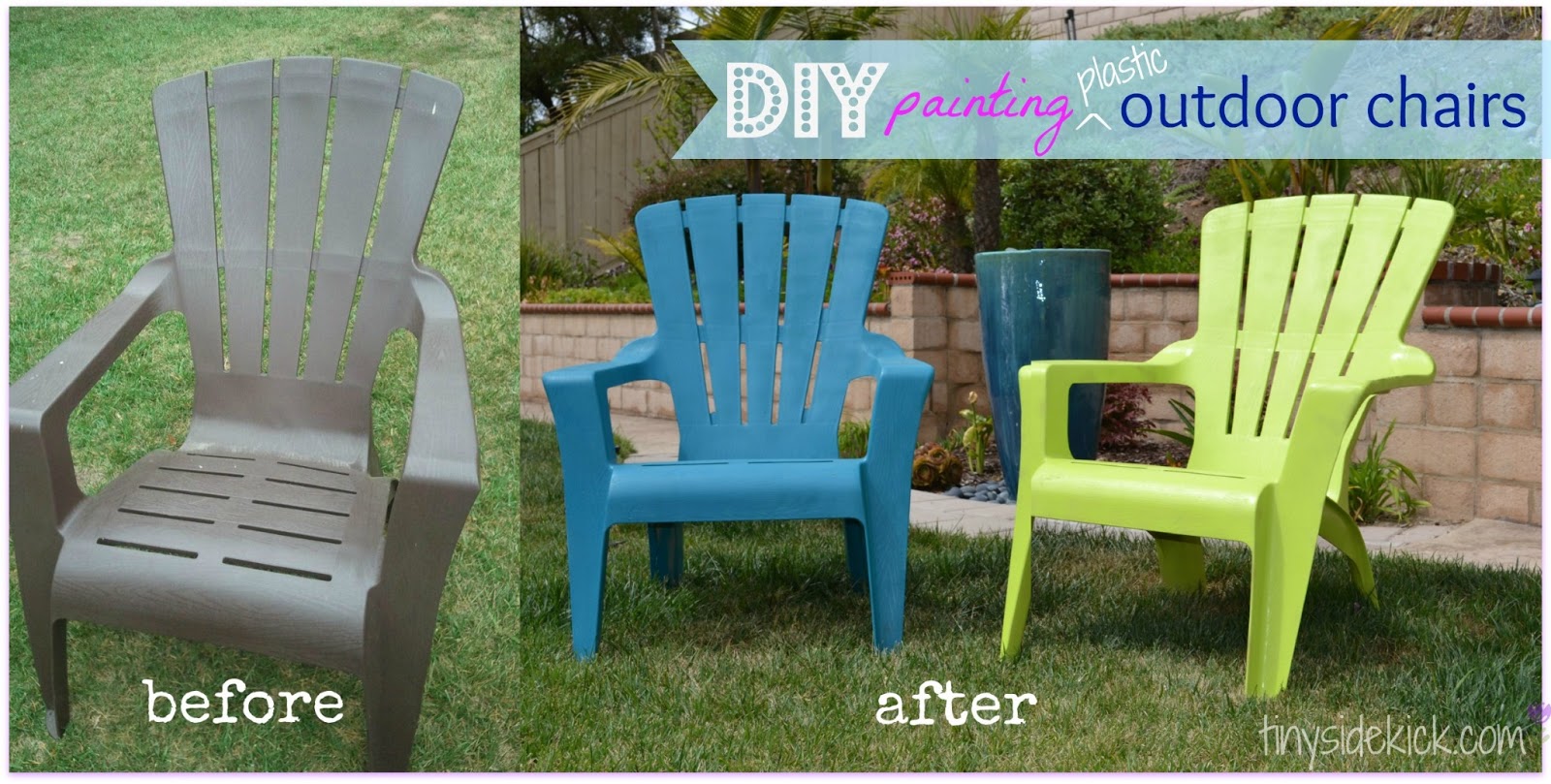 See how I painted plastic outdoor chairs