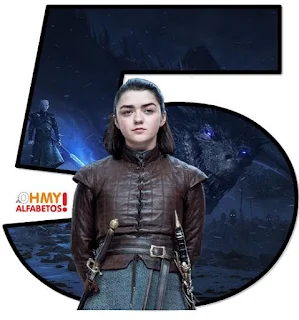 Abecedario de Arya Stark con el Rey de la Noche. Arya Stark and the Night King Alphabet. 