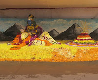 Big Pookkalam on Kovalam Beach Road