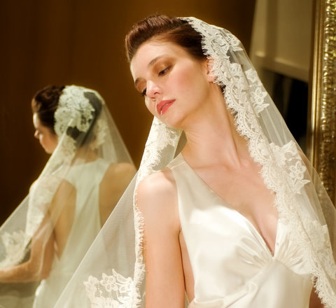 Lace Puffy Dress vs Fitted Satin Dress wedding BRIDAL AMBER LACE 