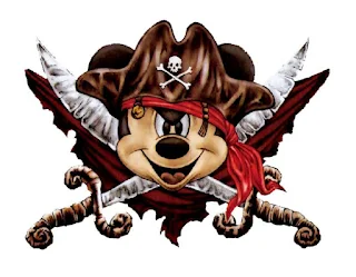 Mickey Mouse Pirate Free Printable Image.