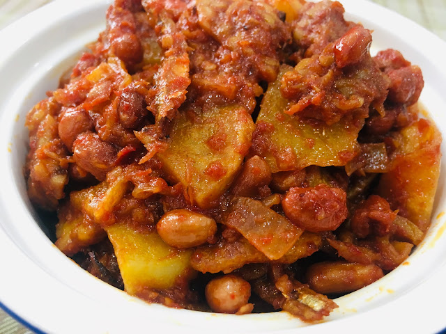 sambal tempe dan kentang yang sedap