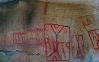 Salah Satu Lukisan Manusia Pra-sejarah di Gua Meksiko