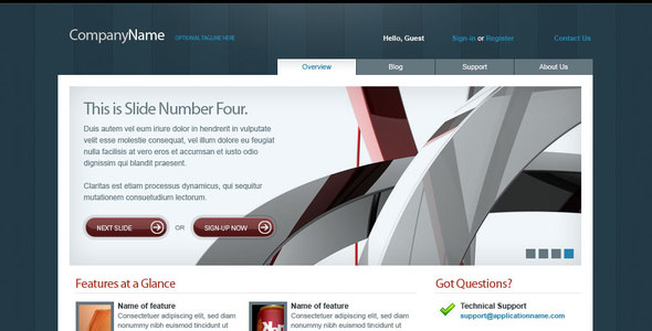 Slick Template 1.0 - Corporate PSD Templates