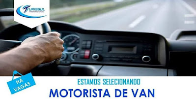 Turissul abre vaga para Motorista de Van em Gravataí