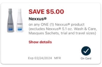 Nexxus Hair care coupon