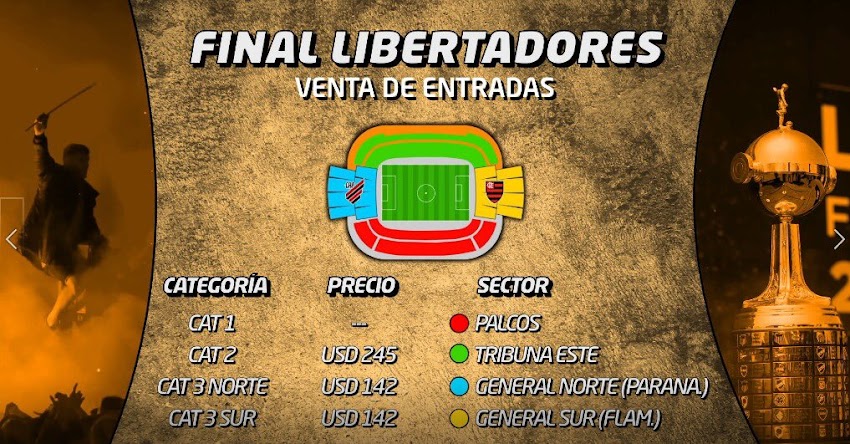 Valores de entradas para Final de Copa Libertadores en el Monumental