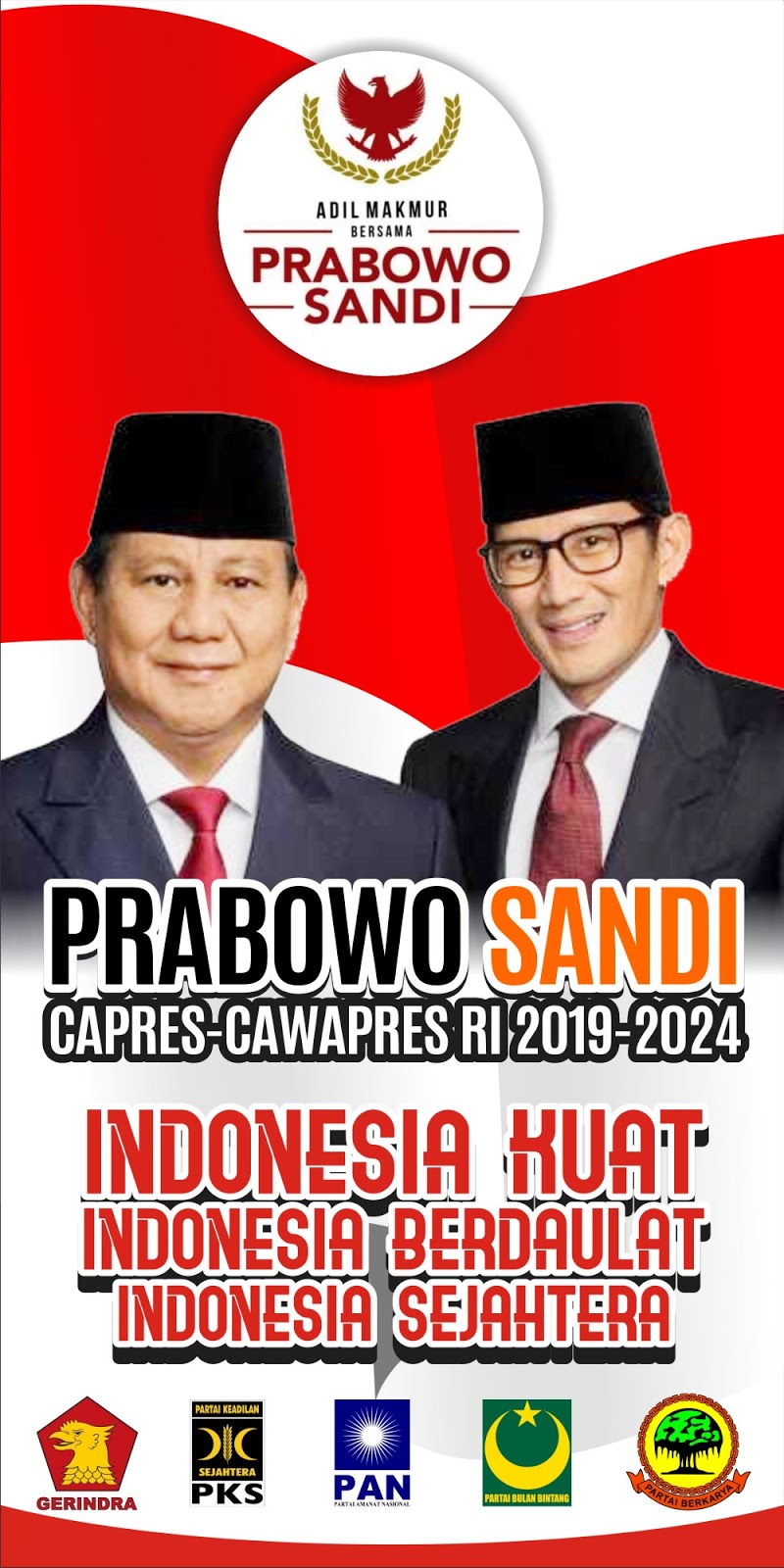 Download Spanduk Posko Pemenangan Prabowo Sandi Format CDR 
