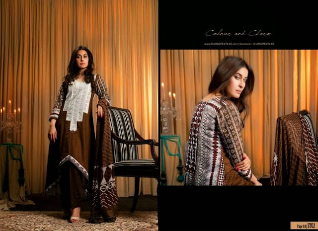 Shariq textiles Latest Khaddar Exclusive Winter Dresses 2013-14 For Girls By Fashion She9