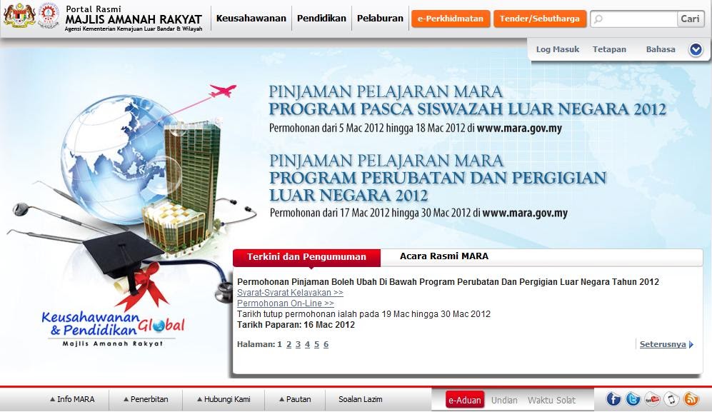 .: PINJAMAN PELAJARAN MARA PROGRAM PERUBATAN DAN PERGIGIAN ...