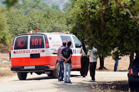 Palestino atingido por bala é removido ao hospital