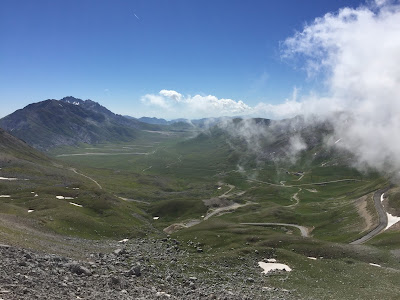 Skies clear revealing the plain of Campo Imperatore