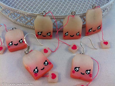 Kawaii cute ♥ Tea-bag earrings