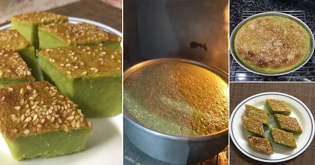 Mudah Rupanya Buat Kuih Bakar Pandan. Kisar, Tapis, Bakar, Siap!