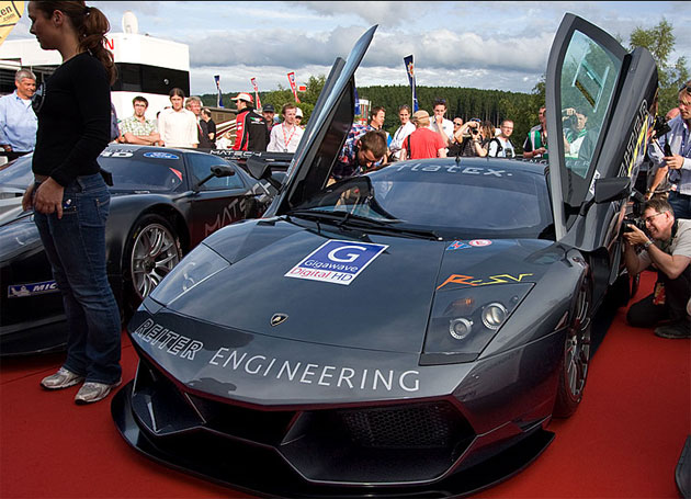 The car is based on the production Lamborghini Murci lago LP6704 model