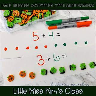 Hands-on Fall Themed Activities with Mini Erasers