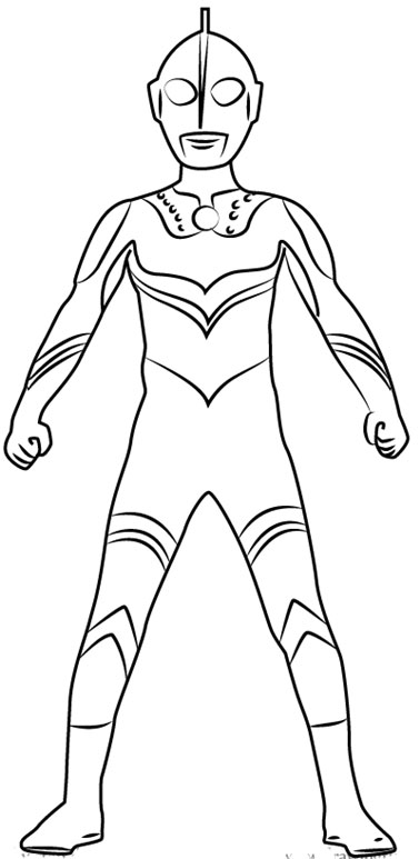 Cara Mudah Sketsa atau Menggambar Ultraman Zoffy 