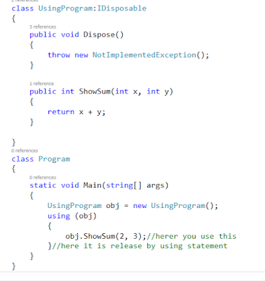 using statement