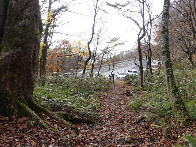 大山環状道路の烏ヶ山登山道入り口