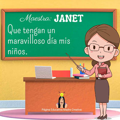 PIN Nombre Janet - Maestra Teacher Janet para imprimir