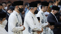 Presiden RI ke-6 SBY Shalat Idul Fitri di Cikeas, Besan jadi Khatib