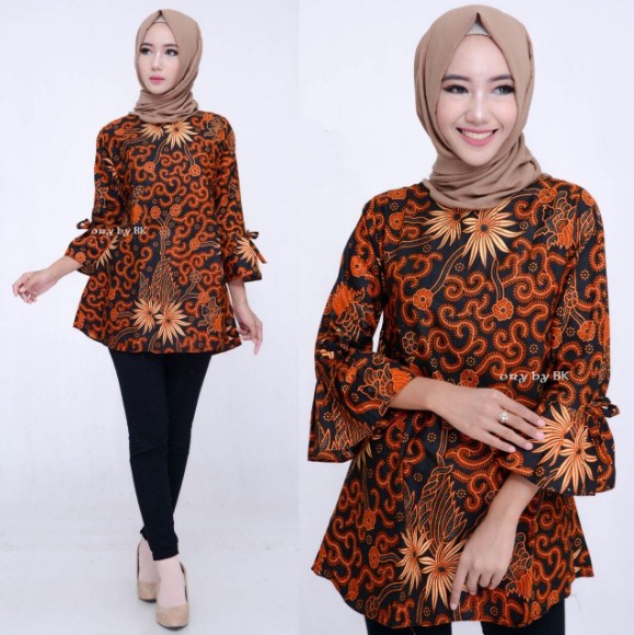  Model  Baju  Batik Atasan Untuk Wanita Terbaru iFabrix